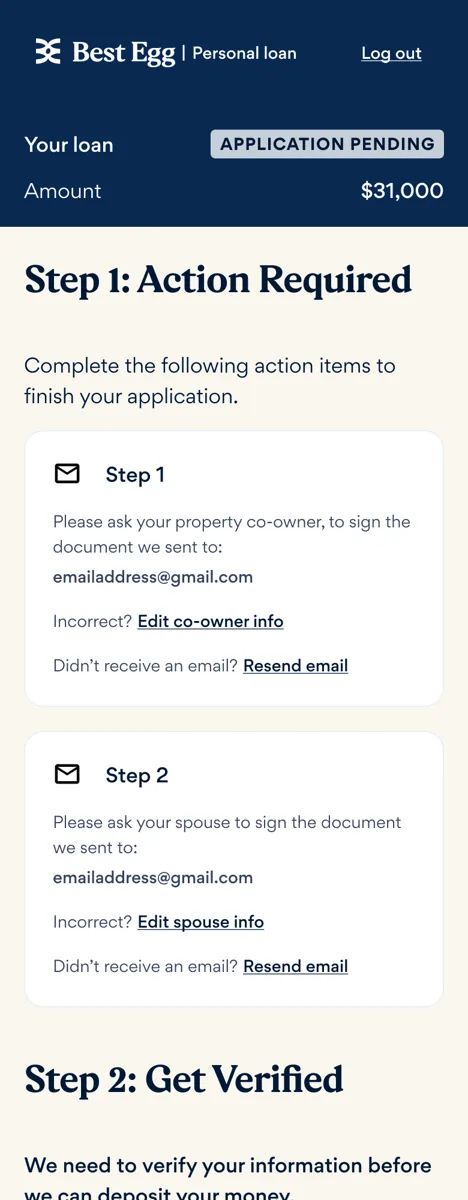 Verification step one: action required